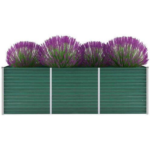 vidaXL Vrtna sadilica od pocinčanog čelika 240 x 80 x 77 cm zelena Cene