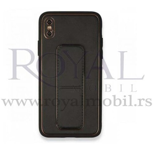  futrola kozna sa postoljem za xiaomi redmi note 11 / note 11s / note 11T / poco M4 pro 5G crna Slike