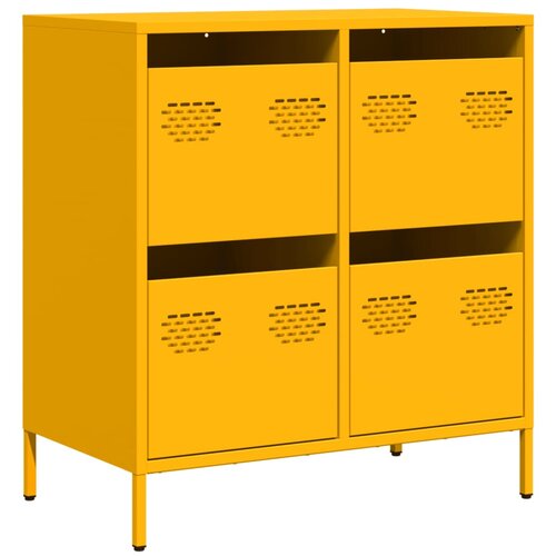 Maison Chic Komoda - Predalnik gorčično rumena 68x39x73,5 cm hladno valjano jeklo, (21721558) Slike