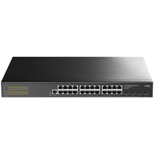 Cudy GS2024S2 network switch Managed L2 /L3 Gigabit Ethernet (10 /100 /1000) 1U Black Slike