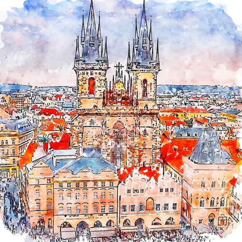 Fedkolor Slika 50x50 cm Prague &amp;ndash; Slike