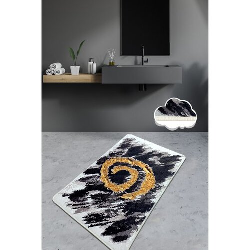 Lessentiel Maison Dagger tepih za kupatilo, 70x120cm, crno-siva Cijene
