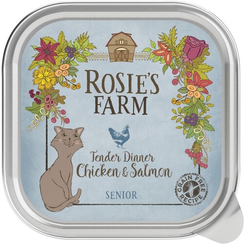  Varčno pakiranje Rosie's Farm Senior 32 x 100 g - Pi&scaron;čanec & losos Cijene