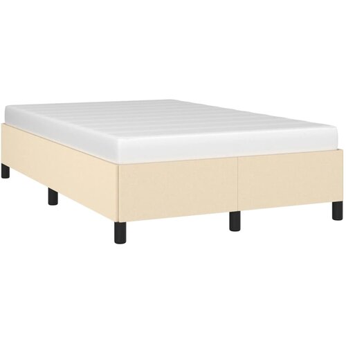  Okvir kreveta bez madraca krem 120 x 200 cm od tkanine Slike