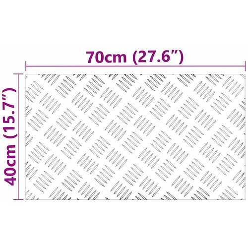  Stepenica Pravokutni 4 pcs Srebrno 70 x 40 cm Aluminij Slike