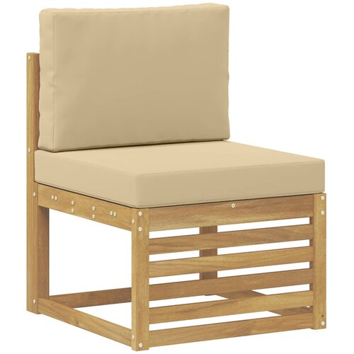  Set vanjskih sofa 5 pcs Bijela i bež 249 x 122,5 x 73 cm Slike