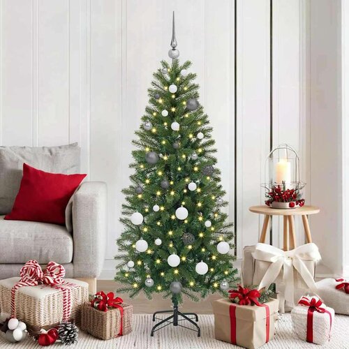 vidaXL Umestno božično drevo med 150 LED Zelena 150 cm PE in PVC Cene