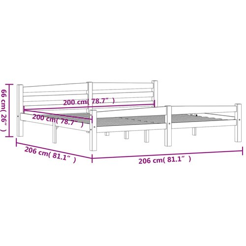  Okvir za krevet od masivne borovine 200 x 200 cm Slike