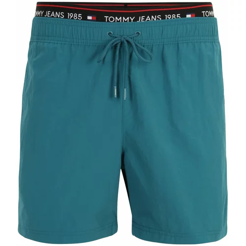 Tommy Jeans Kratke kopalne hlače cijansko modra