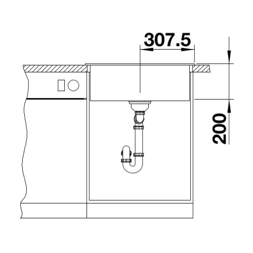 Blanco sudopera naya 6 crna 615x510/200 mm Slike