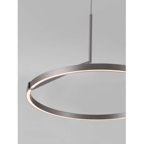 Nova Luce Aluminijasta LED zatemnitvena viseča svetilka v srebrni barvi &amp;oslash; 60 cm Tilia &amp;ndash; Slike