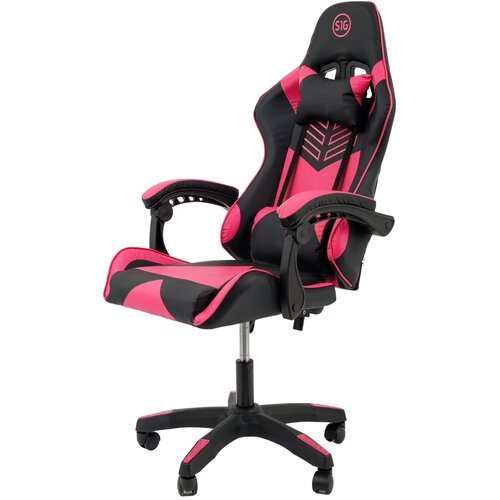 S1G Gejmerska stolica + USB masažer, Roze Slike