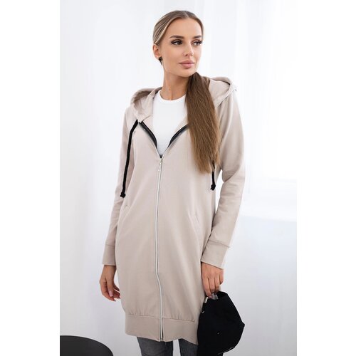 Kesi marka niezdefiniowana Hooded dress with a hood beige Slike