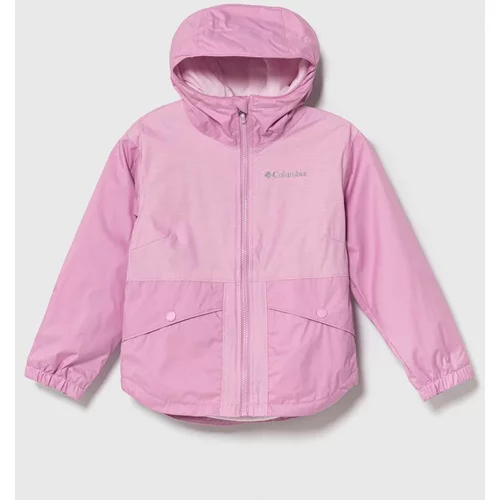 Columbia Otroška jakna Rainy Trails Fleece roza barva