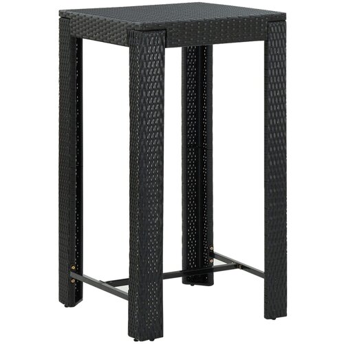 vidaXL vrtni barski stol crni 60,5 x 60,5 x 110,5 cm od poliratana Cene