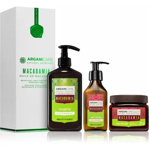 Arganicare Macadamia Repairing and Fortifying Program Set poklon set(za suhu i oštećenu kosu)