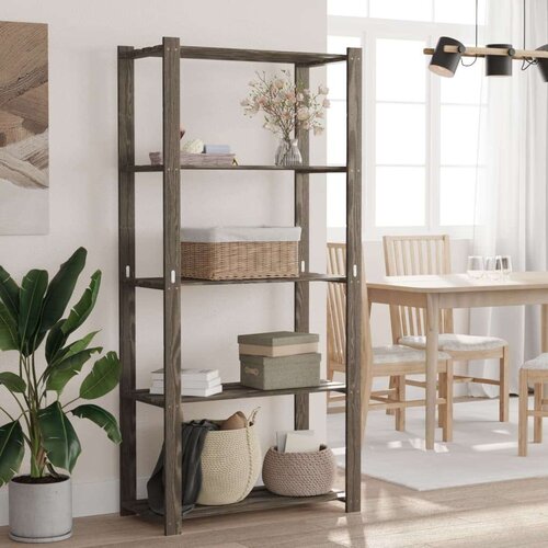  Za pohranu 5 razina sivi 80x38x170 cm masivna borovina Cijene