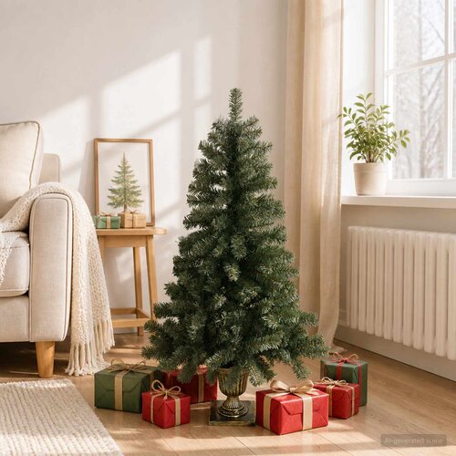 Mini božićno drvce 25 LED lampica Topla bijela PVC Slike