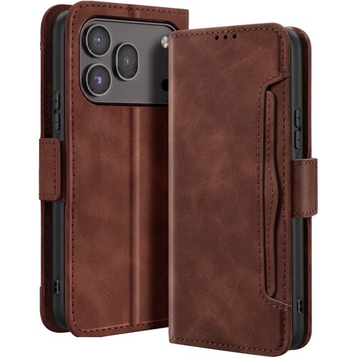 AVIZAR Folio Etui za Honor 600 / 600 Pro, Vintage Dizajn s Funkcijo Stojala za Video, Rjava, (5000275305) Cene
