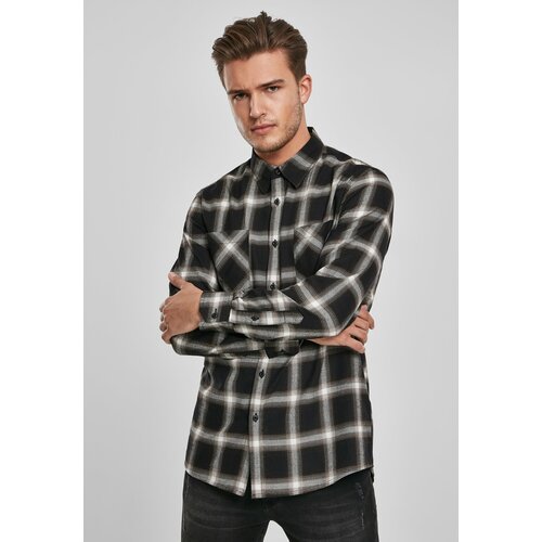 Urban Classics Plus Size Plaid Flannel Shirt 6 black/white Slike