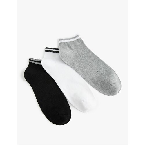 Koton 3-Pack of Booties Socks Multi Color Strip Detailed Slike