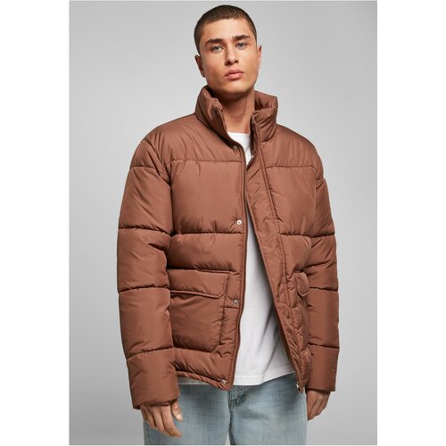 Urban Classics Plus Size Short Puffer Jacket - brown Slike