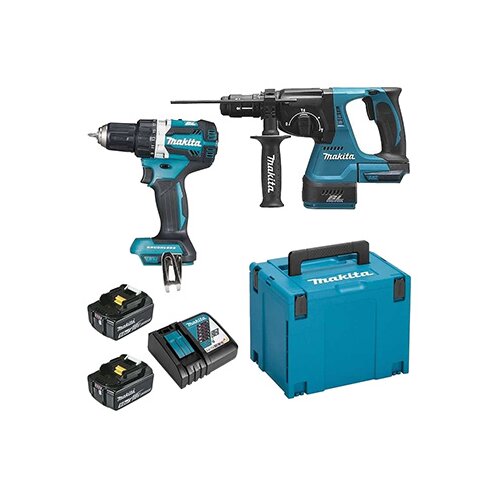 Makita aku set čekić bu&amp;scaron;ilica i bu&amp;scaron;ilica odvijač DLX2191TJ Slike