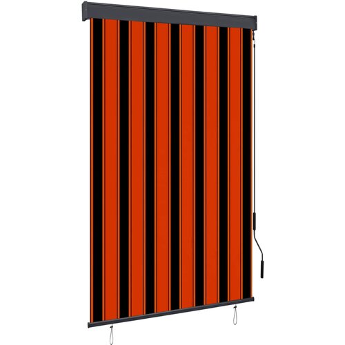 VidaXL Zunanje rolo senčilo 120x250 cm oranžno in rjavo Slike