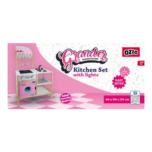 Ozzo &amp;Ccedil;G112 Grander, drvena kuhinja, roze ( 870290 ) Slike