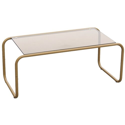 Leitmotiv Rjava klubska mizica s stekleno mizno plo&scaron;čo 40x80 cm Ventana &ndash; Cene