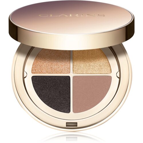 Clarins Ombre 4 Colour Eye Palette paleta senčil za oči za dolgoobstojen učinek odtenek 08 - Amber Gradation 4,2 g Slike
