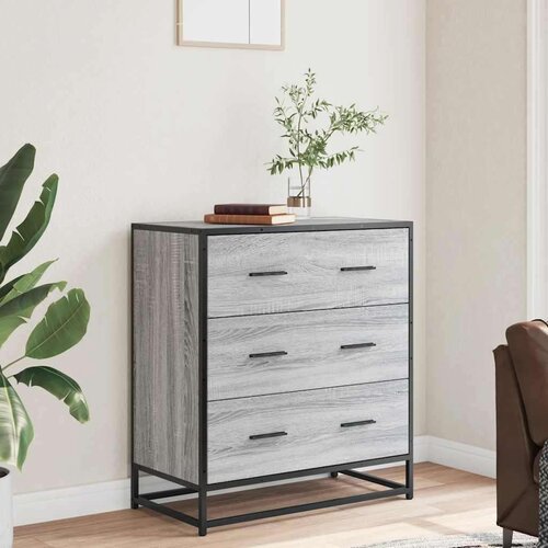 VidaXL Komoda boja hrasta sonome 68x35x76 cm konstruirano drvo metal Slike
