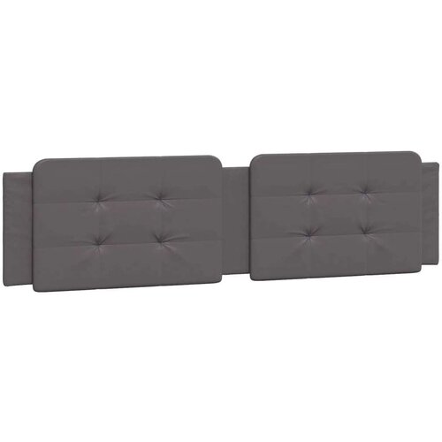  Krevet s madracem sivi 200 x 200 cm od umjetne kože Slike