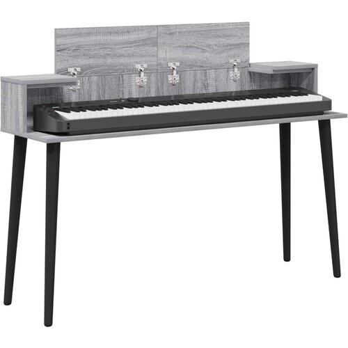 Studio radni stol Siva Sonoma 110 x 36 x 19,5 cm Slike