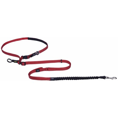 Rogz hands-free povodac za pse sa pojasom oko struka m — dužina 1.5–2.1 m crvena Cene