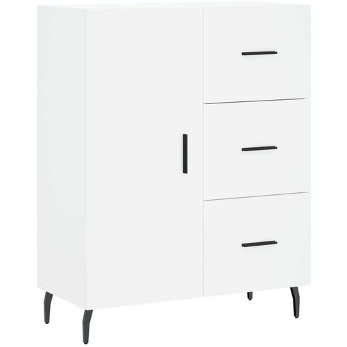 VidaXL Visoka omara bela 69,5x34x180 cm inženirski les Slike