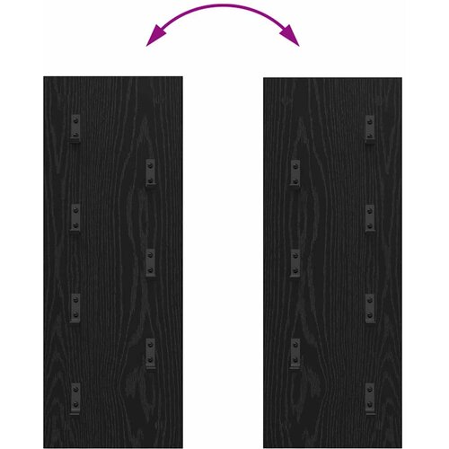  Vje&amp;scaron;alica za kapute na zidu Zidne Crni hrast 30 x 1,5 x 80 cm Slike