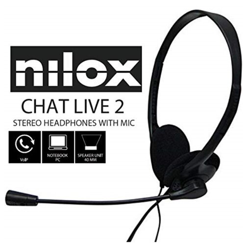Nilox Nilex črno črno ožičenje dvojne jack črno črno slu&amp;scaron;alke, (21153541) Slike