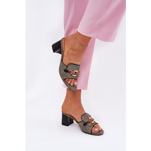 Boto Ladies High Heels With Decoration Black Ovittole Cene