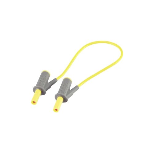 Voltcraft Visokofleksibilni varnostni merilni kabel [lamelni vtič 4 mm - lamelni vtič 4 mm] 0.25 m rumene barve MSB-501 10 A, (20422874) Slike