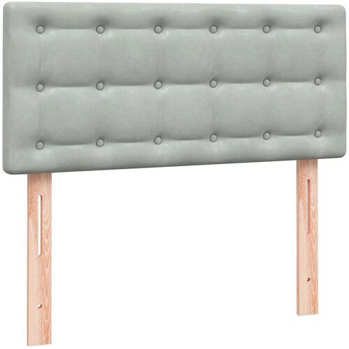 Box Spring krevet s madracem svijetlo sivi 80x220 cm samt Slike