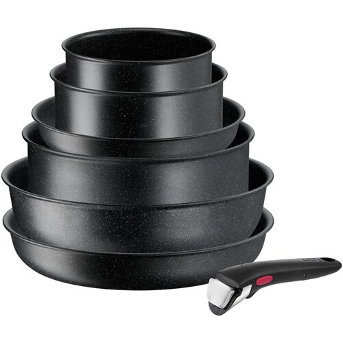Tefal Aluminijast komplet loncev 7 ks INGENIO Black stone L3998702 – Cene