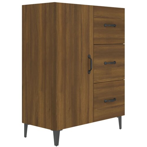  Komoda boja smeđeg hrasta 69,5x34x90 cm od konstruiranog drva Slike