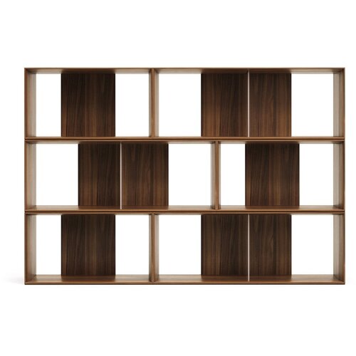 Kave Home Modularni sustav polica 6 kom u dekoru oraha u prirodnoj boji 168x114 cm Litto &amp;ndash; Slike