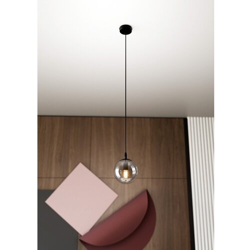  Visilica na sajli COSMO 1xE14/10W/230V prečnik 14 cm crna/siva Slike