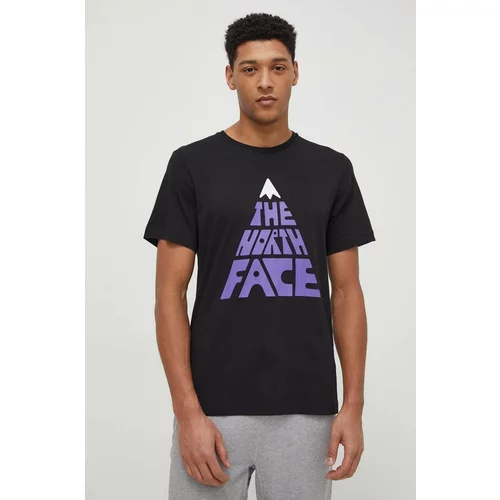 The North Face Bombažna kratka majica moški, črna barva