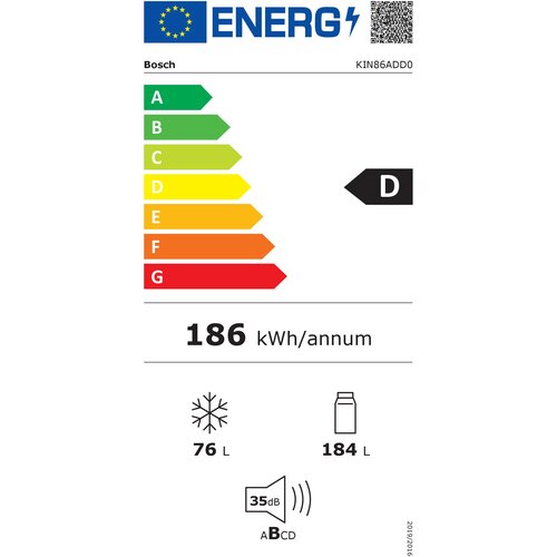 Bosch vgradni kombinirani hladilnik KIN86ADD0 Slike
