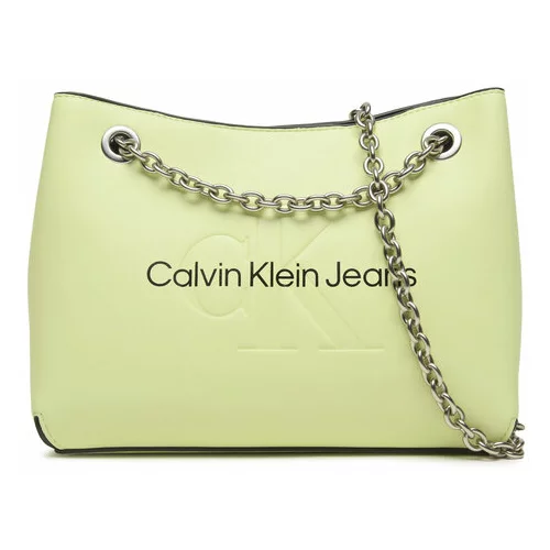 Calvin Klein Jeans Ročna torba Sculpted Shoulder Bag 24 Mono K60K607831 Zelena