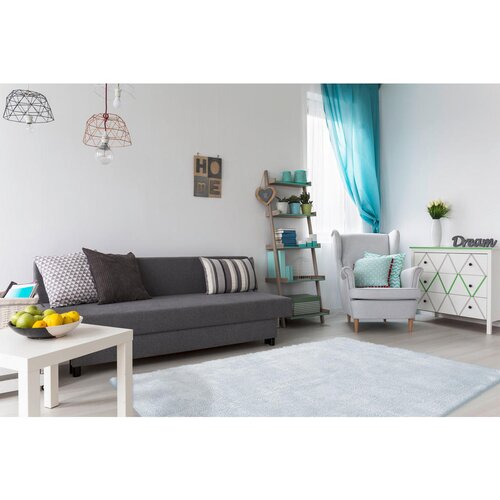 Kayoom PREPROGA Z VISOKIM FLOROM Bali 200/290 cm pastelno modra Slike
