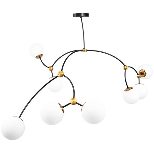 Toolight Stropni luster BLACK MAT APP1673-8CP Slike